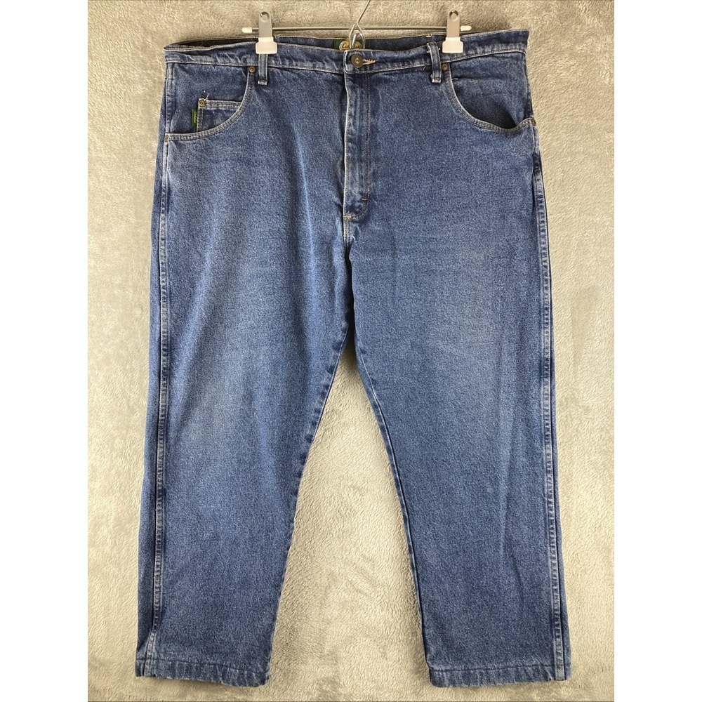 Cabela's Jeans Men's Size 44x30 (42x27) Flannel Lined Straight Leg Blue Denim